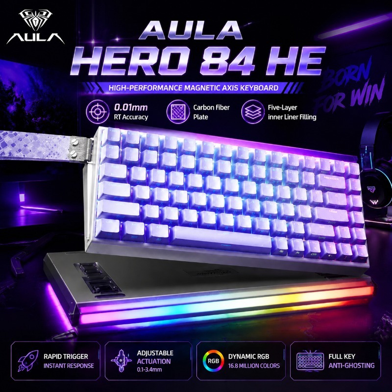 Gaming Keyboard Backlit - Tastiera Meccanica da Gaming AULA HERO84