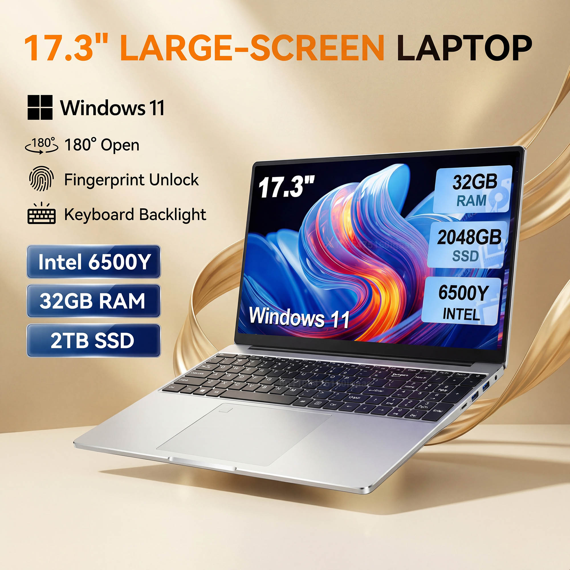 Gaming Keyboard Backlit - NOVITÀ Laptop con Schermo Grande da