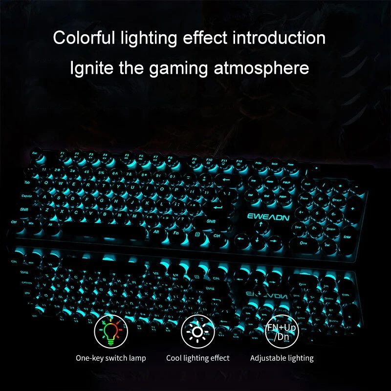 Set Tastiera e Mouse Stile Ret - Gaming Keyboard Mechanical Wireless recensione e prezzo